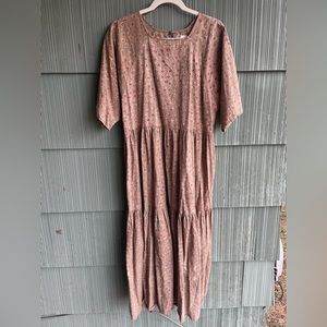 Christy Dawn Theo Dress Green Poppy Block Printed size large